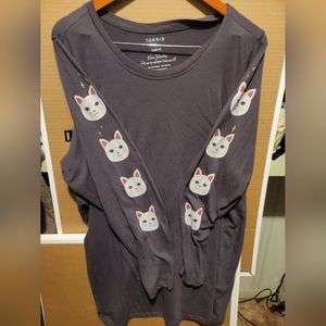 Torrid long sleeve cat shirt